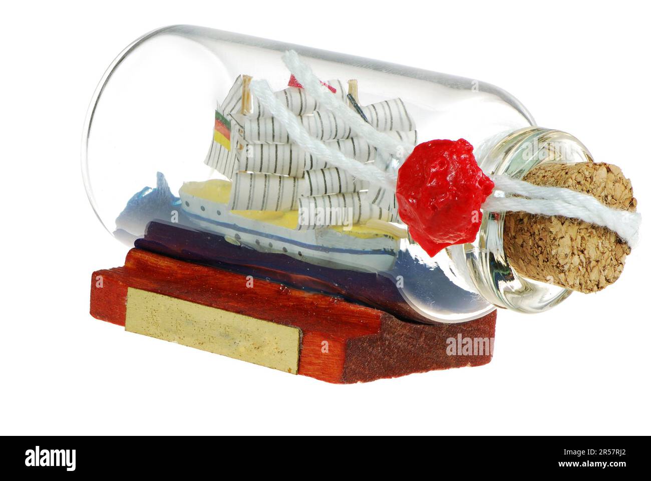 Sailing ship in a sealed impossible bottle Stock Photo