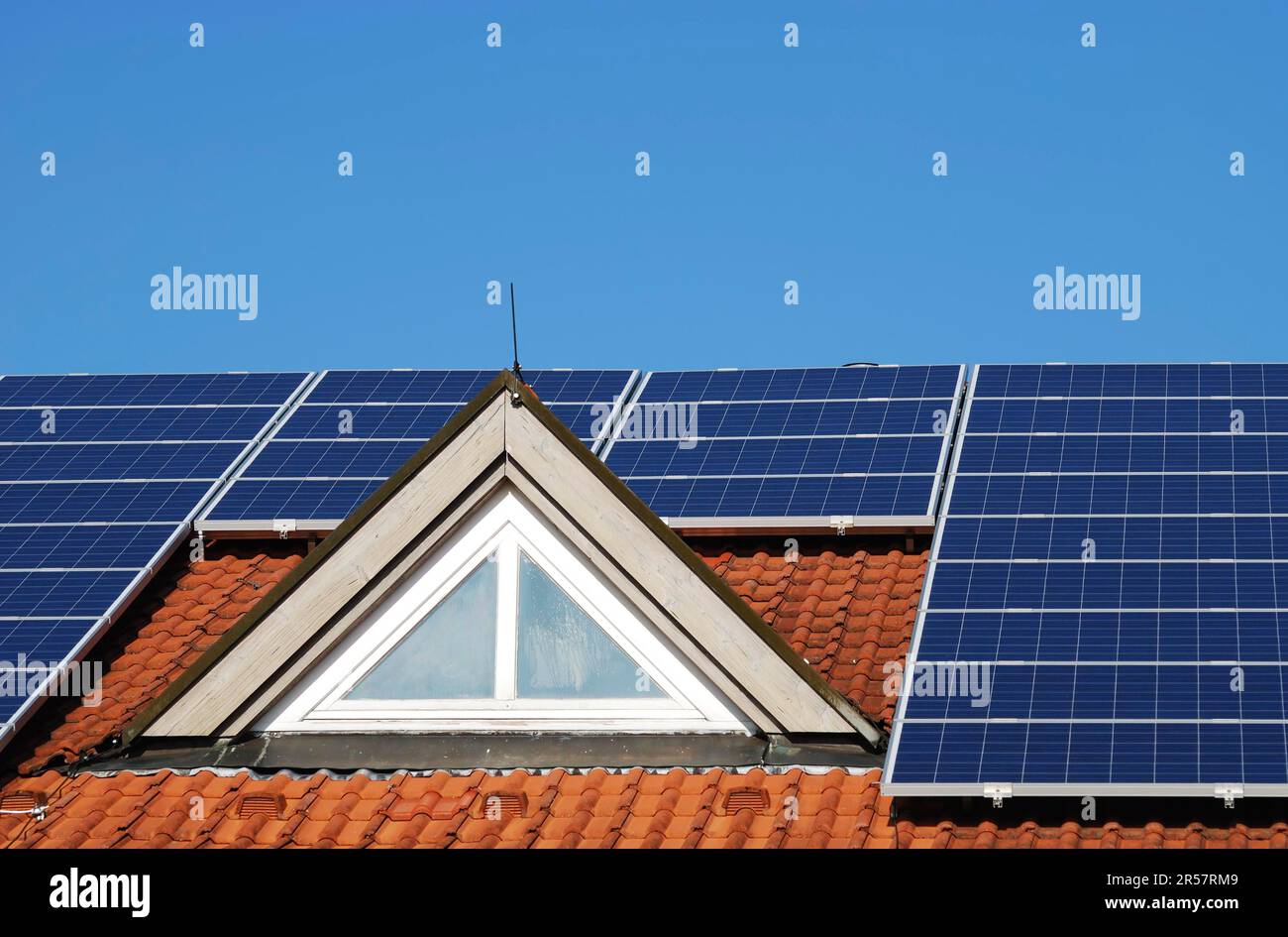 House roof with photovoltaics installation Stock Photo - Alamy