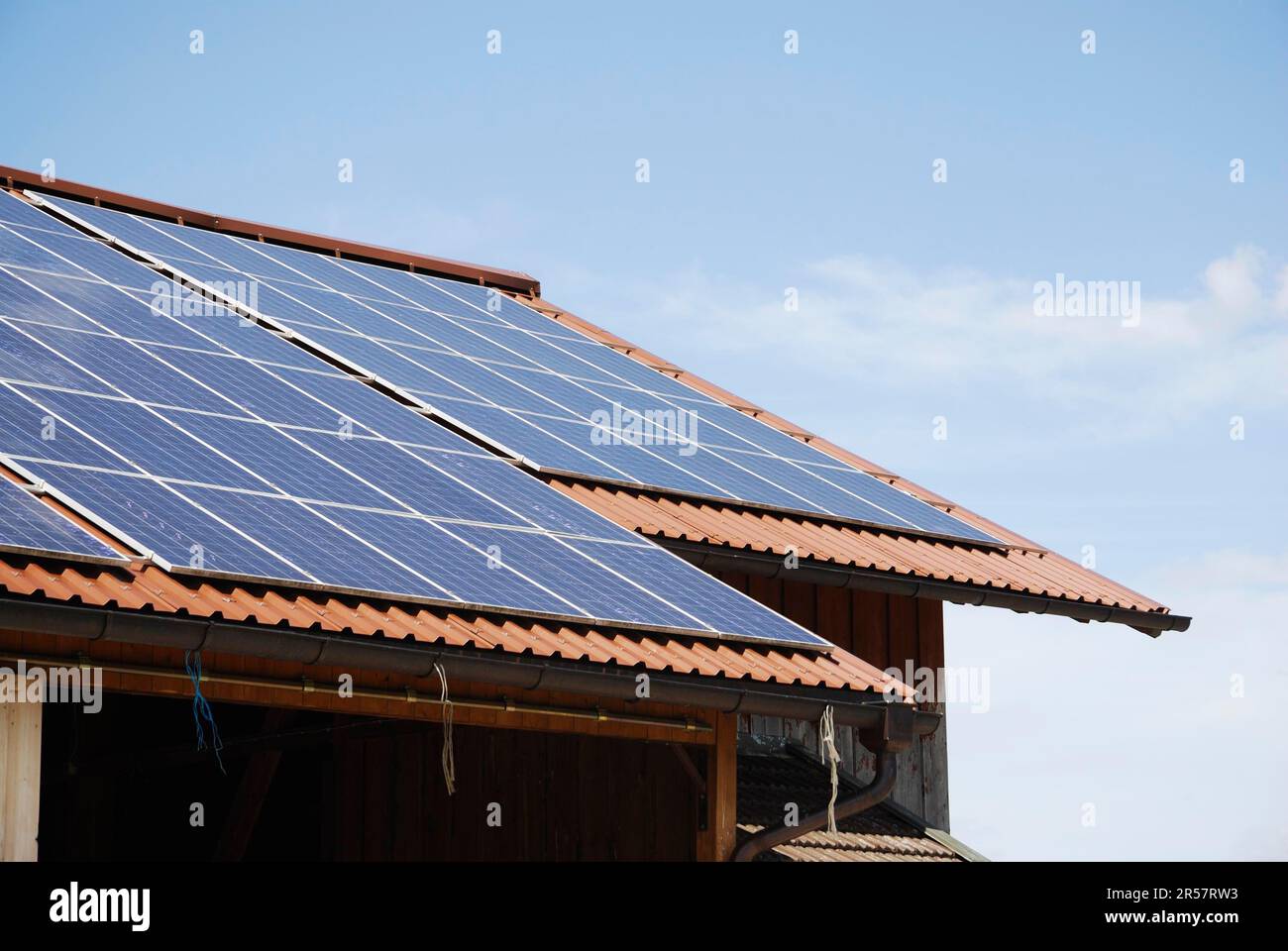 Renewable energy with photovoltaic system Stock Photo
