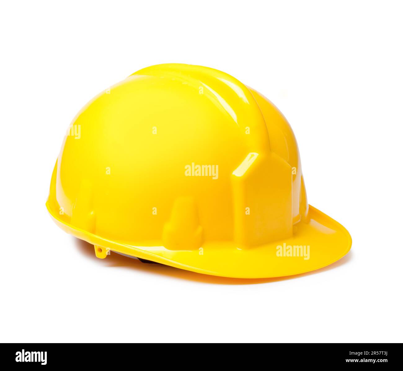yellow hard hat isolated on white Stock Photo Alamy