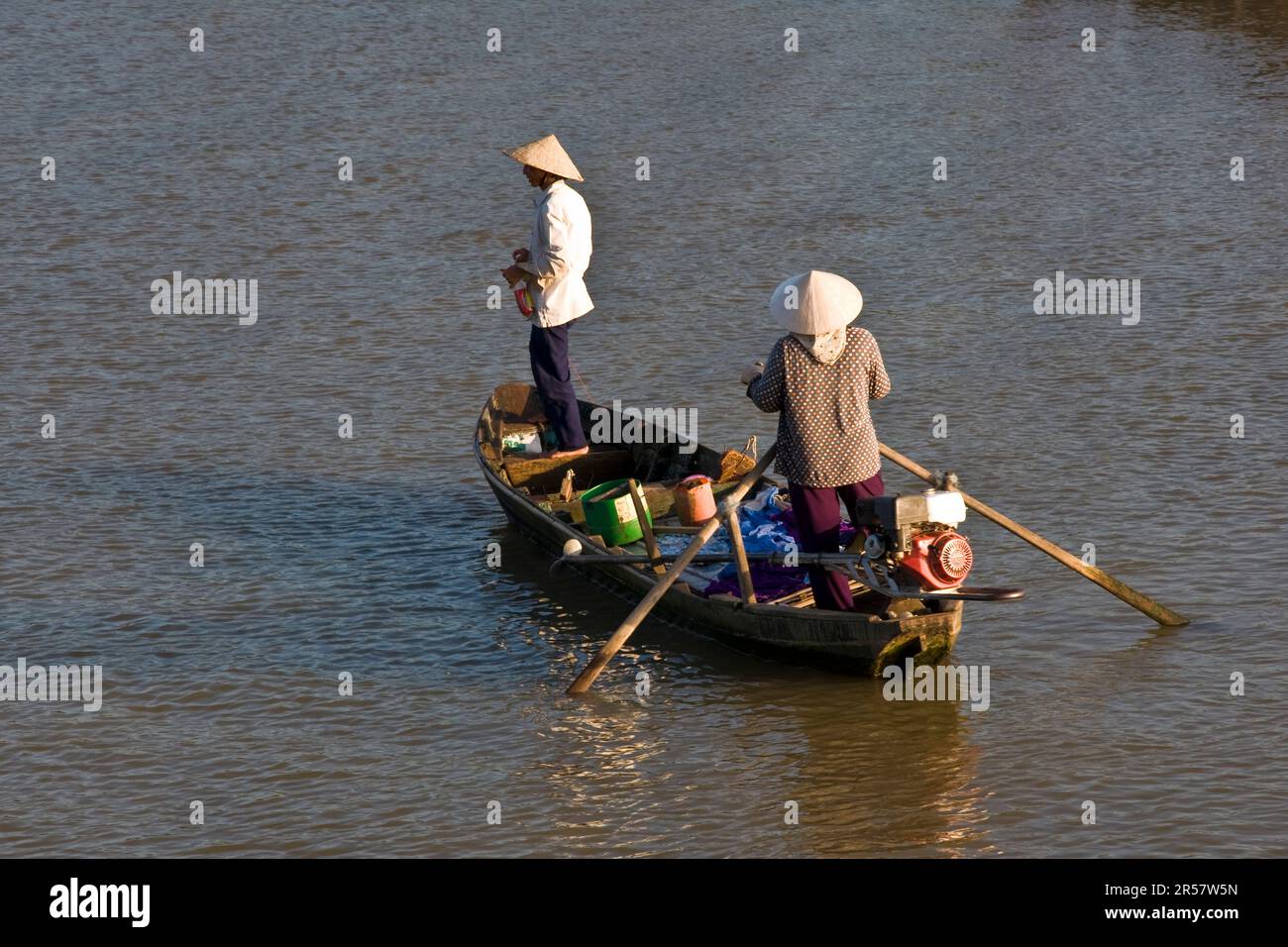 Traditional boat. Mekong delta. Vietnam Stock Photo - Alamy