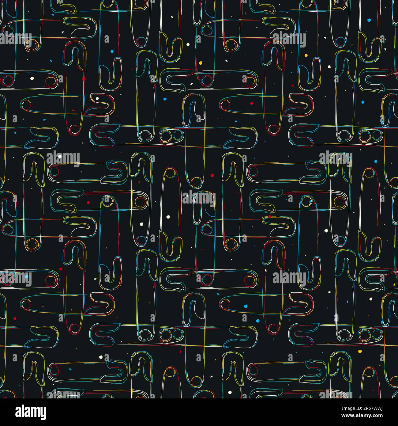 Safety pins seamless pattern in color, vector illustration Stock Photo ...