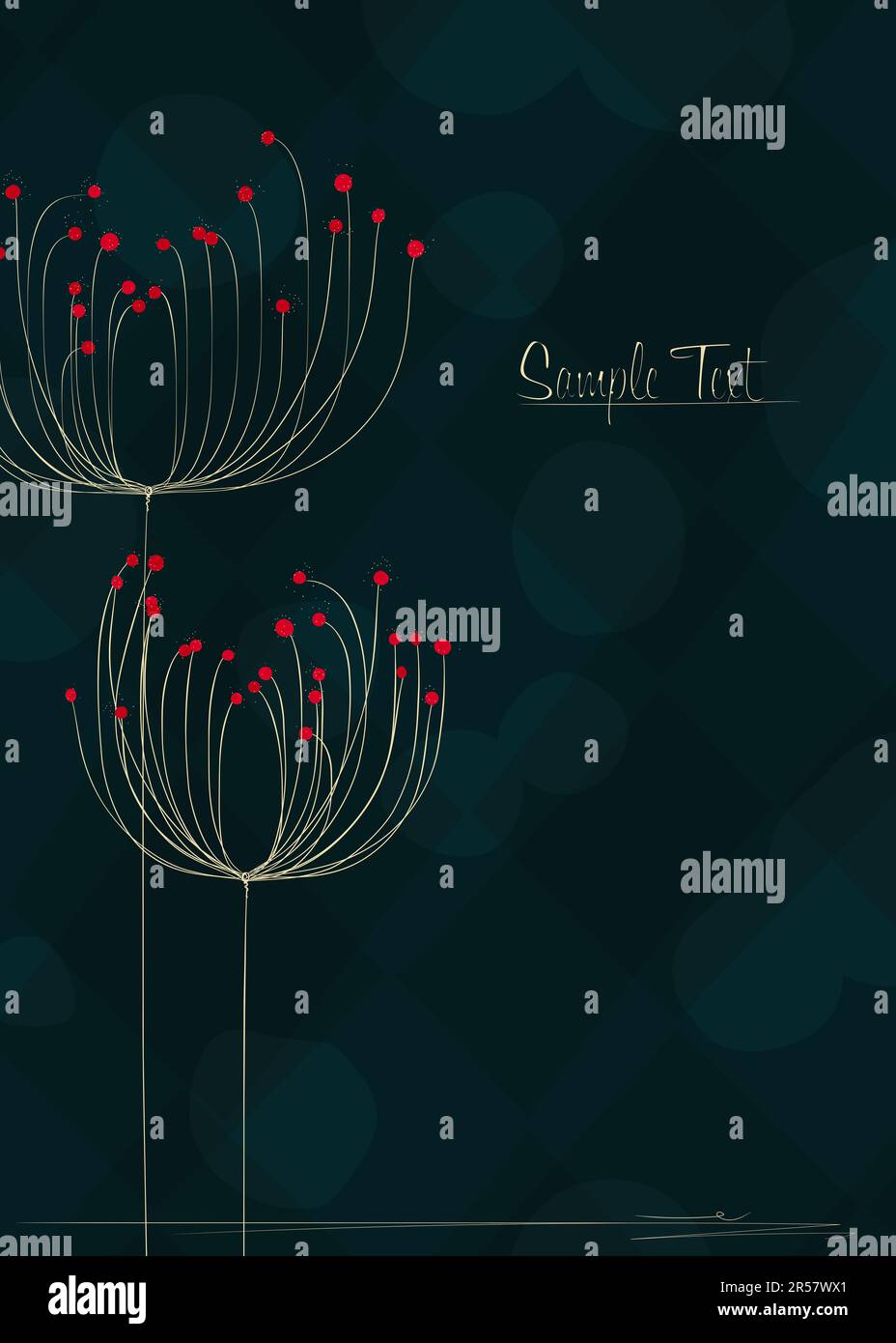 Background floral text card, vector illustration Stock Photo - Alamy