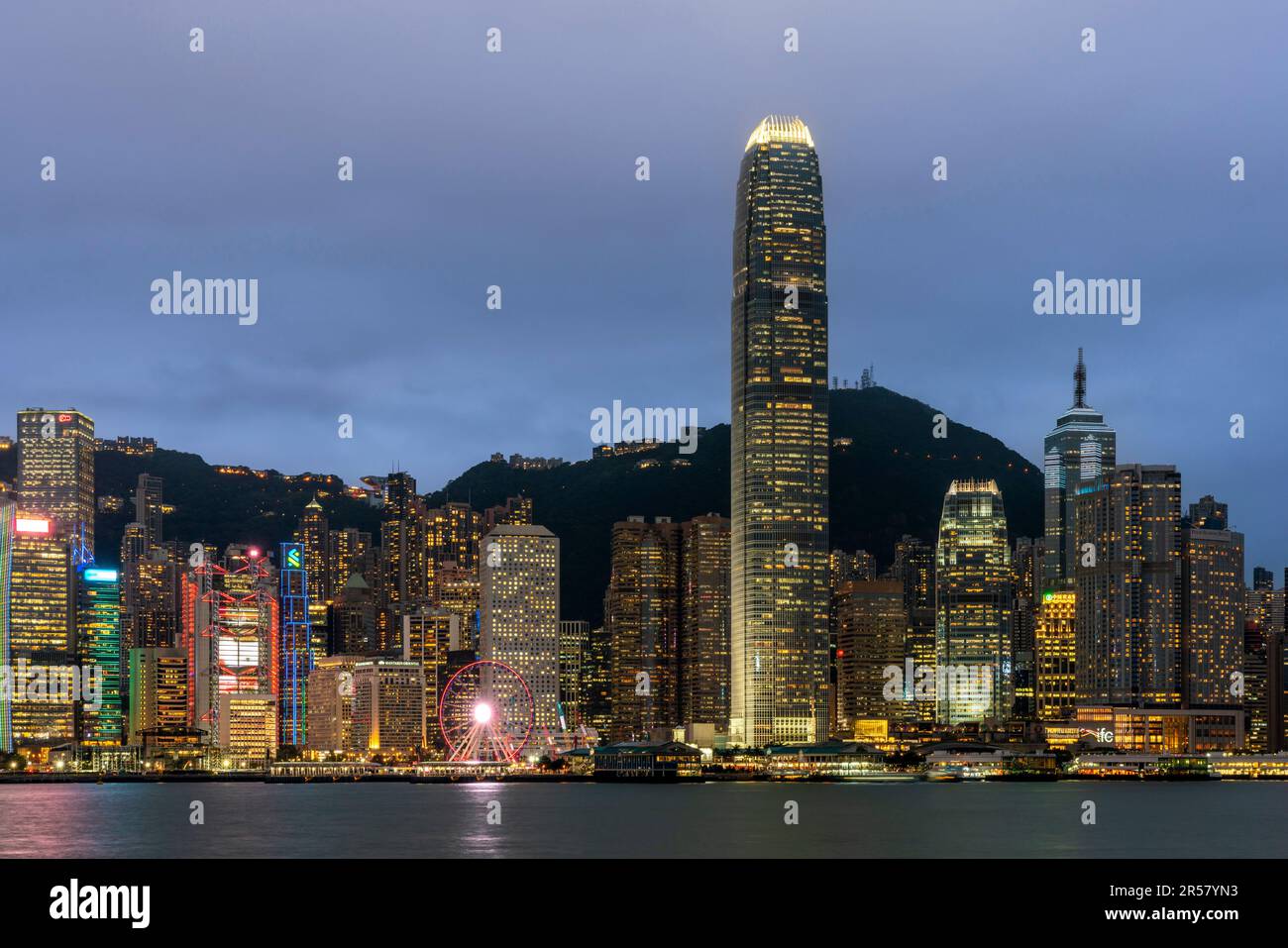 The Hong Kong Island Skyline At Night, Hong Kong, China Stock Photo - Alamy