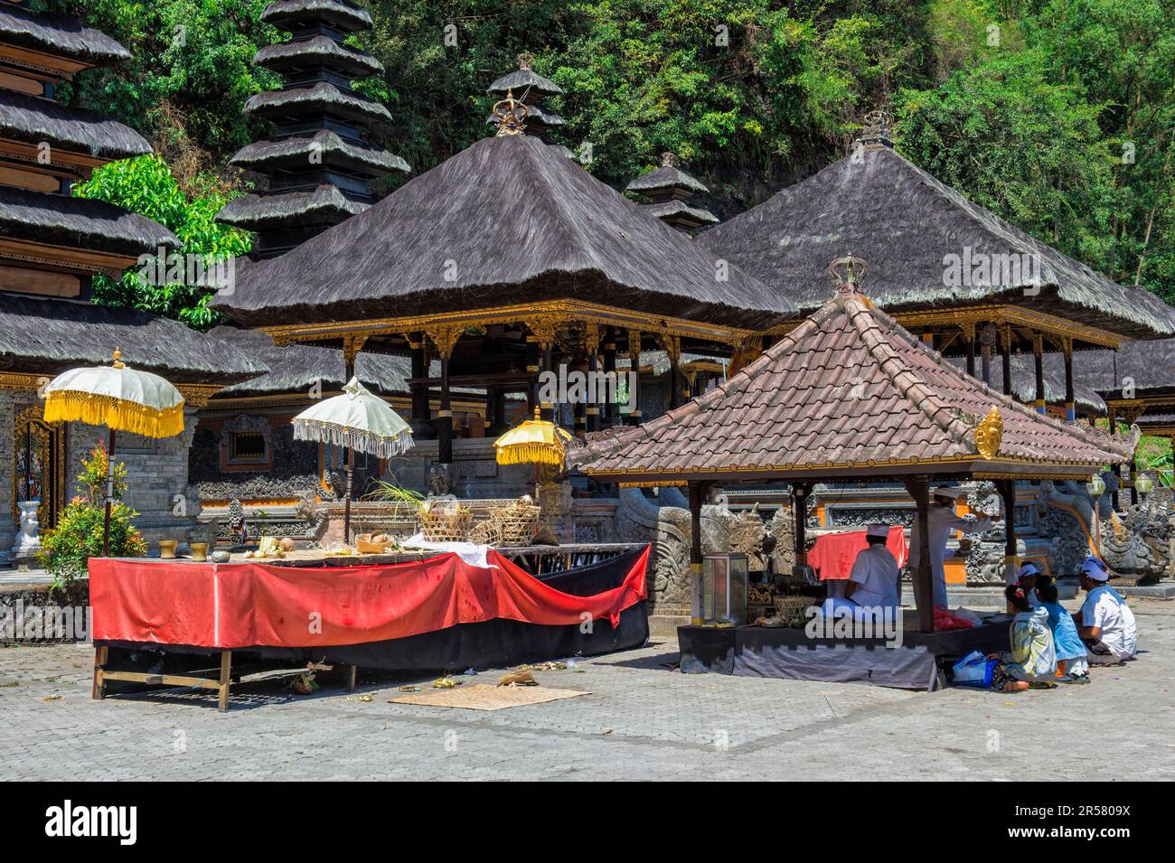 Tri Kahyangan Jagat, Pura Ulun Danu Batur Temple, Bali, Indonesia Stock Photo