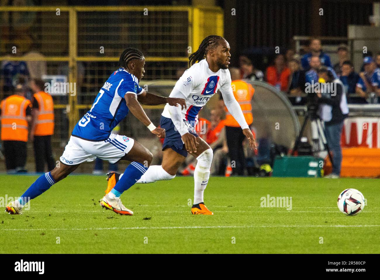 Sanjin PRCIC of Racing Club de Strasbourg during the French Cup match  News Photo - Getty Images