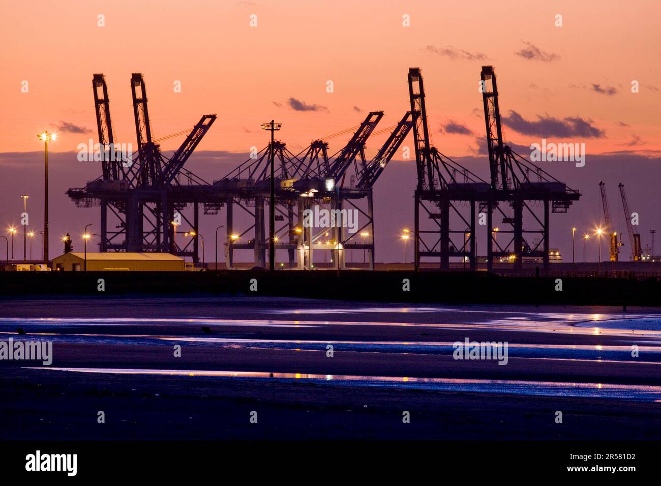 Port, Zeebrugge, West Flanders, Belgium Stock Photo