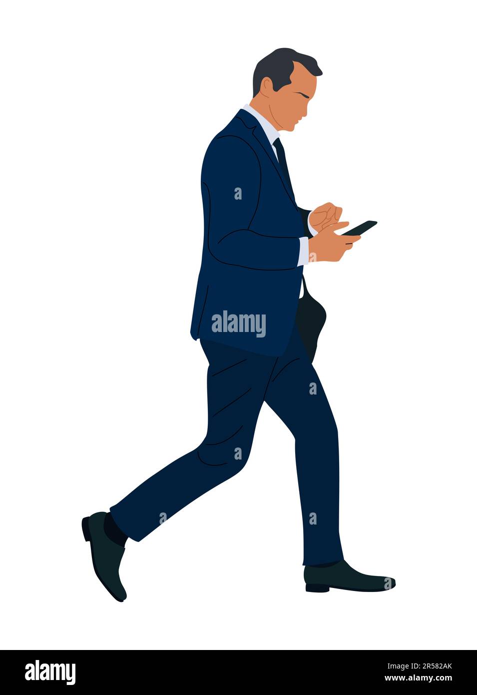 Business man walking in formal suit side view Stock Vector Image & Art