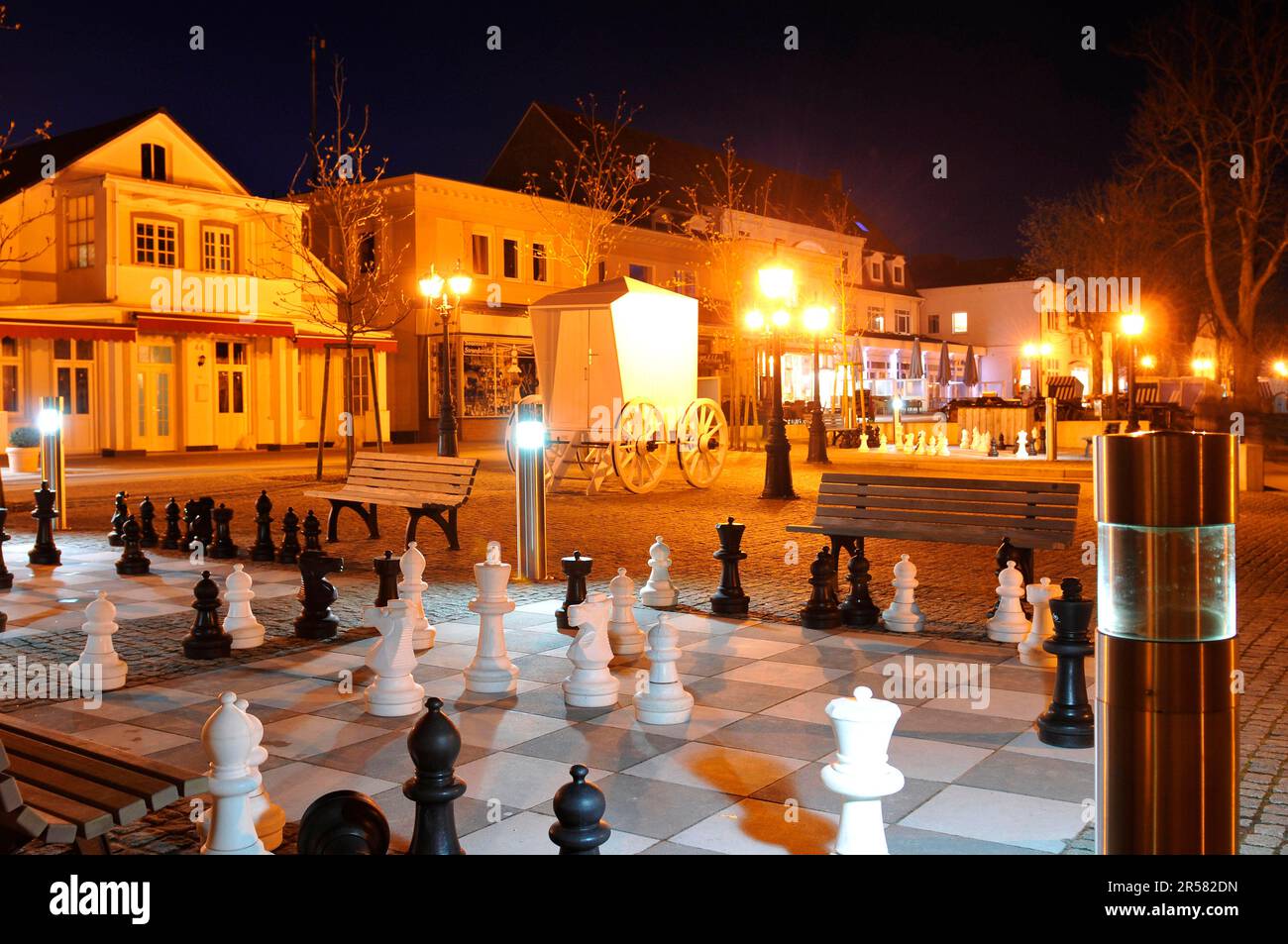 Sandwall, Chess, Chess, Wyk, Foehr, Schleswig-Holstein, Germany Stock Photo