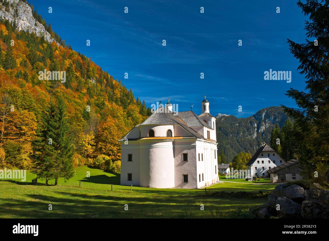 Maria Kirchental pilgrimage church near Lofer in Pinzgau, Salzburger Land, Austria Stock Photo