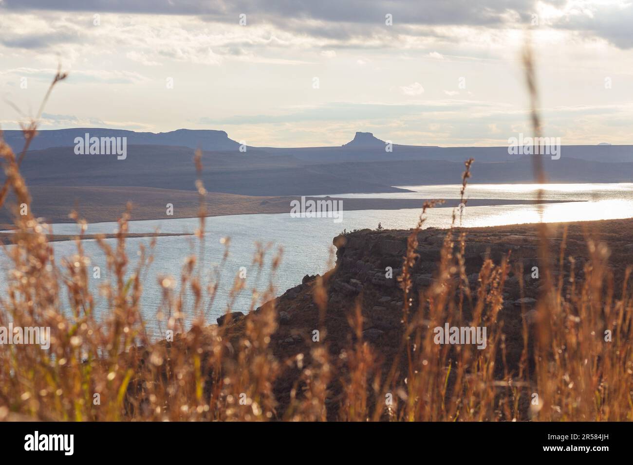 The Sterkfontein Dam, located just outside the town of Harrismith. Stock Photo