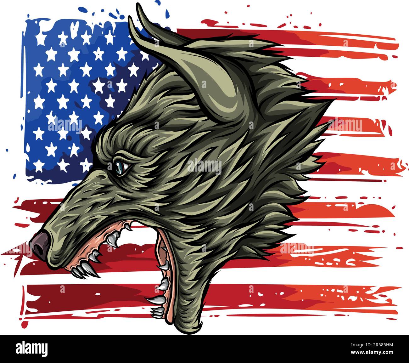 Patriot wolf logo hi-res stock photography and images - Alamy
