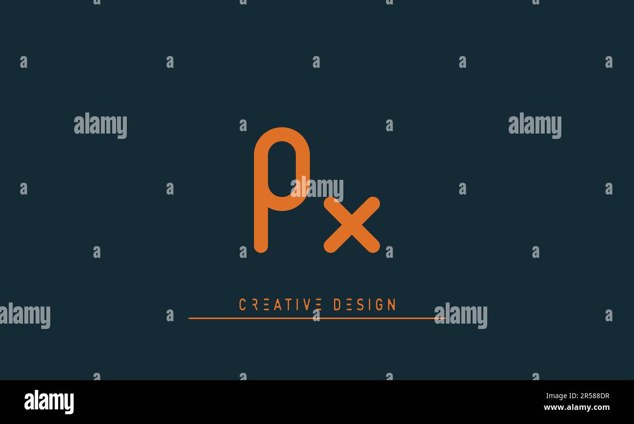Alphabet letters Modern Creative logo PX , XP Stock Vector