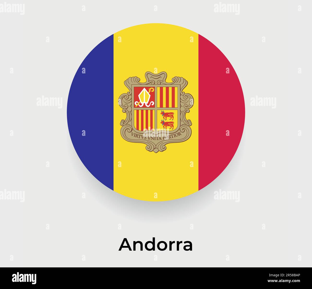 Andorra flag bubble circle round shape icon vector illustration Stock Vector