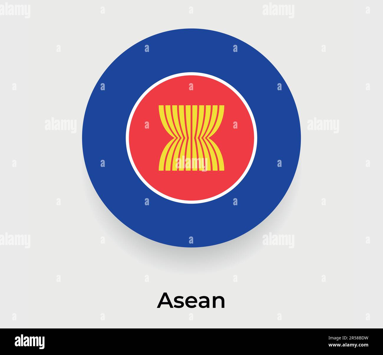 Asean flag bubble circle round shape icon vector illustration Stock Vector