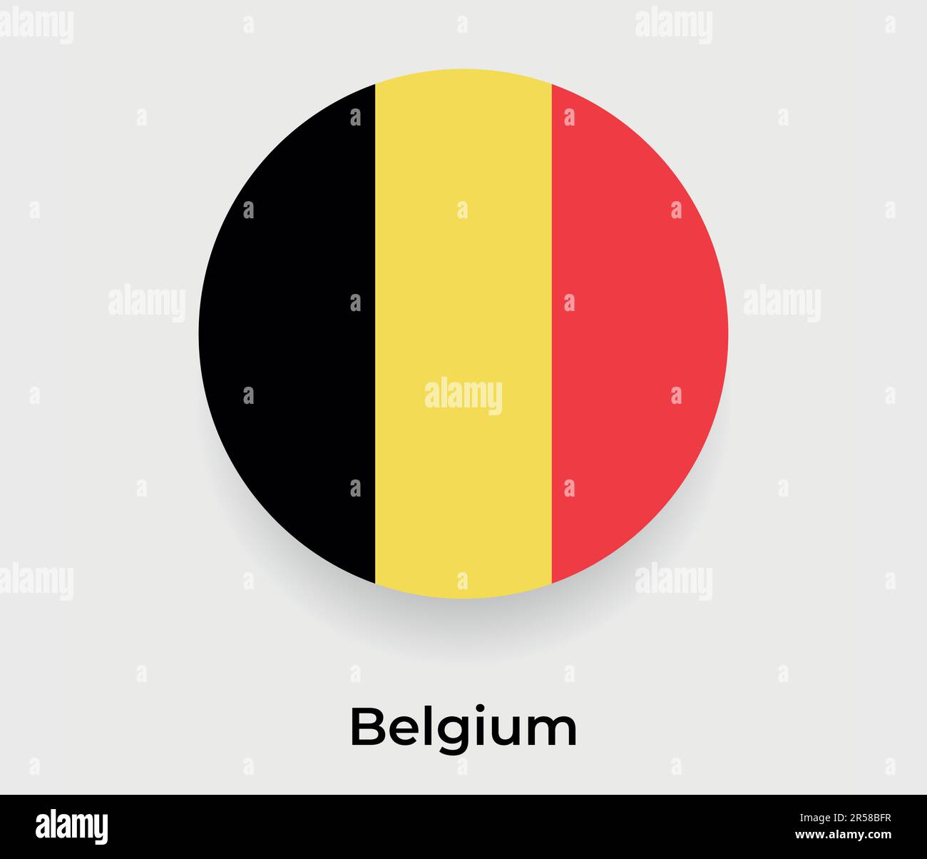 Round flag of belgium Stock Vector Images - Alamy