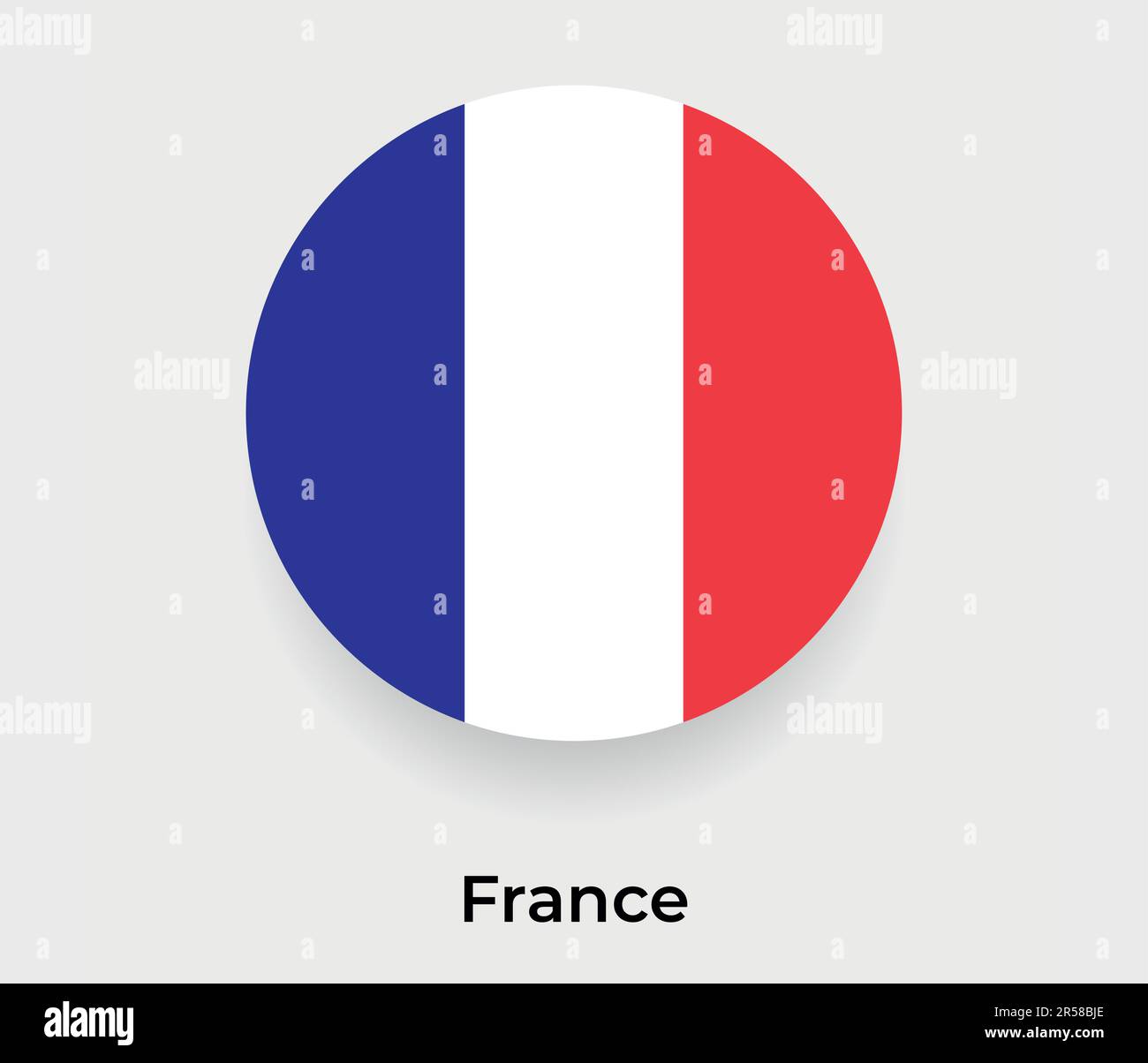 France flag bubble circle round shape icon vector illustration Stock Vector