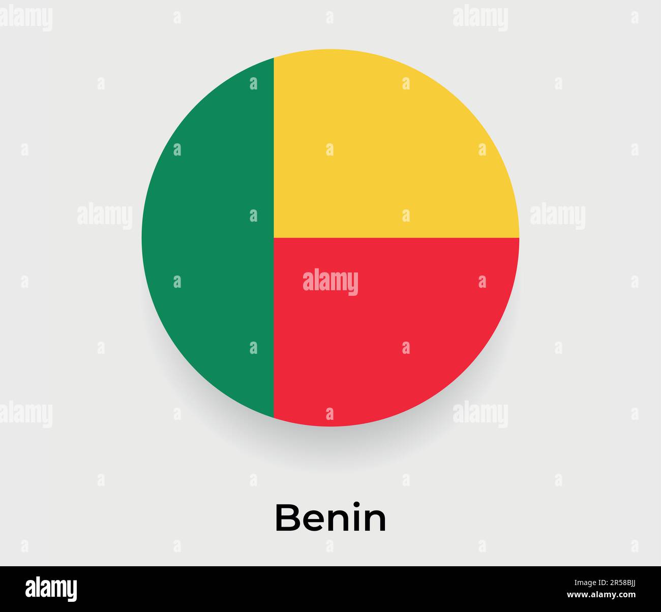 Benin flag bubble circle round shape icon vector illustration Stock ...
