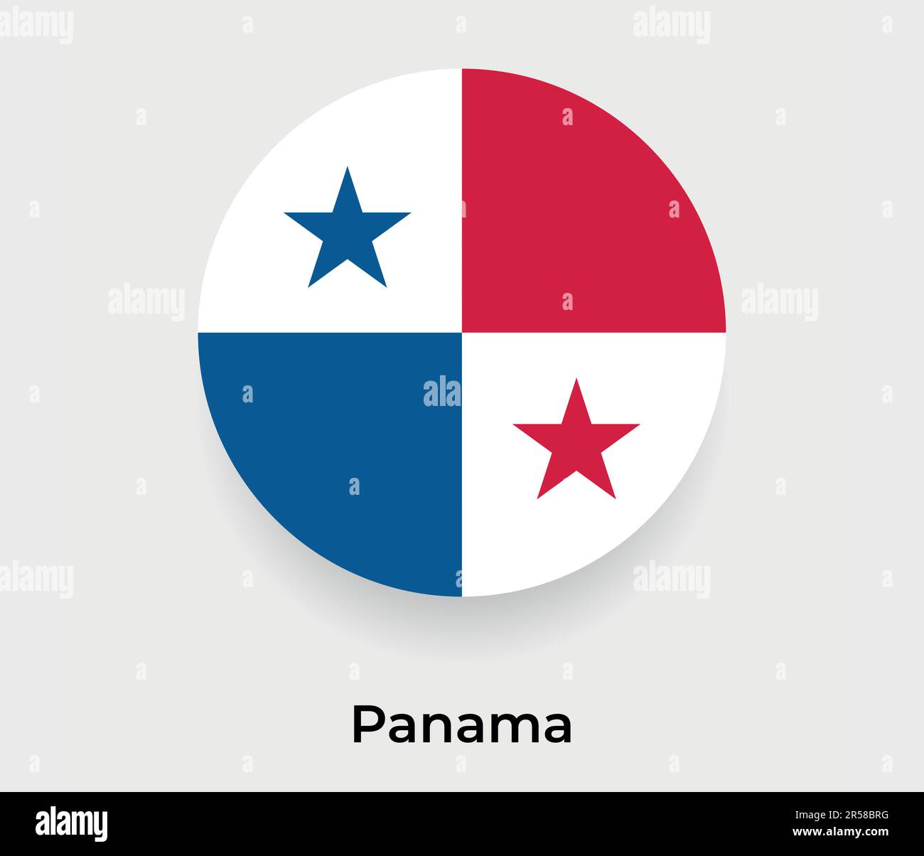 Panama flag bubble circle round shape icon vector illustration Stock ...