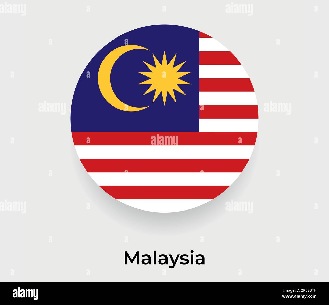 Malaysia flag bubble circle round shape icon vector illustration Stock Vector