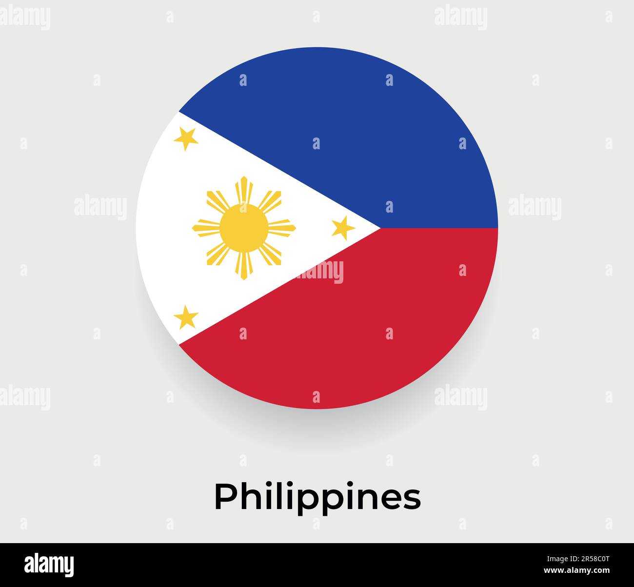 Philippines flag bubble circle round shape icon vector illustration Stock Vector