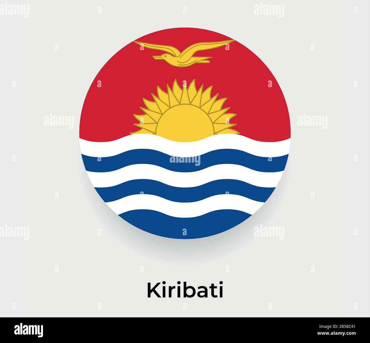 Kiribati flag bubble circle round shape icon vector illustration Stock Vector
