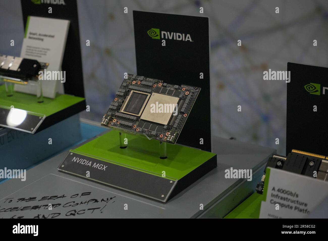 Taipei, Taiwan. 01st June, 2023. The Grace hopper superchip CPU used ...