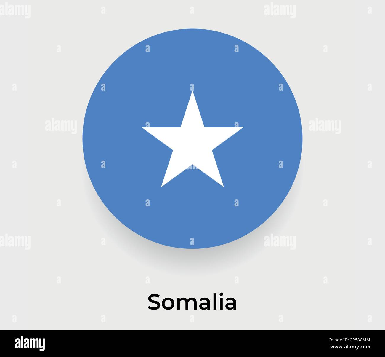 Somalia flag bubble circle round shape icon vector illustration Stock Vector