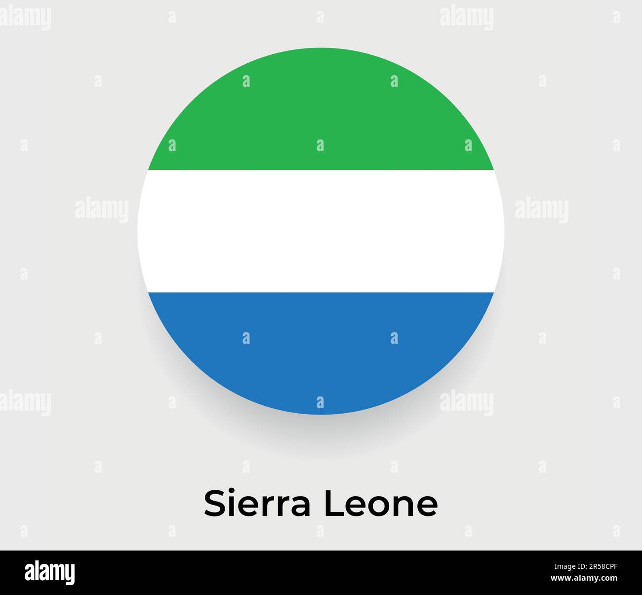 Sierra Leone flag bubble circle round shape icon vector illustration Stock Vector