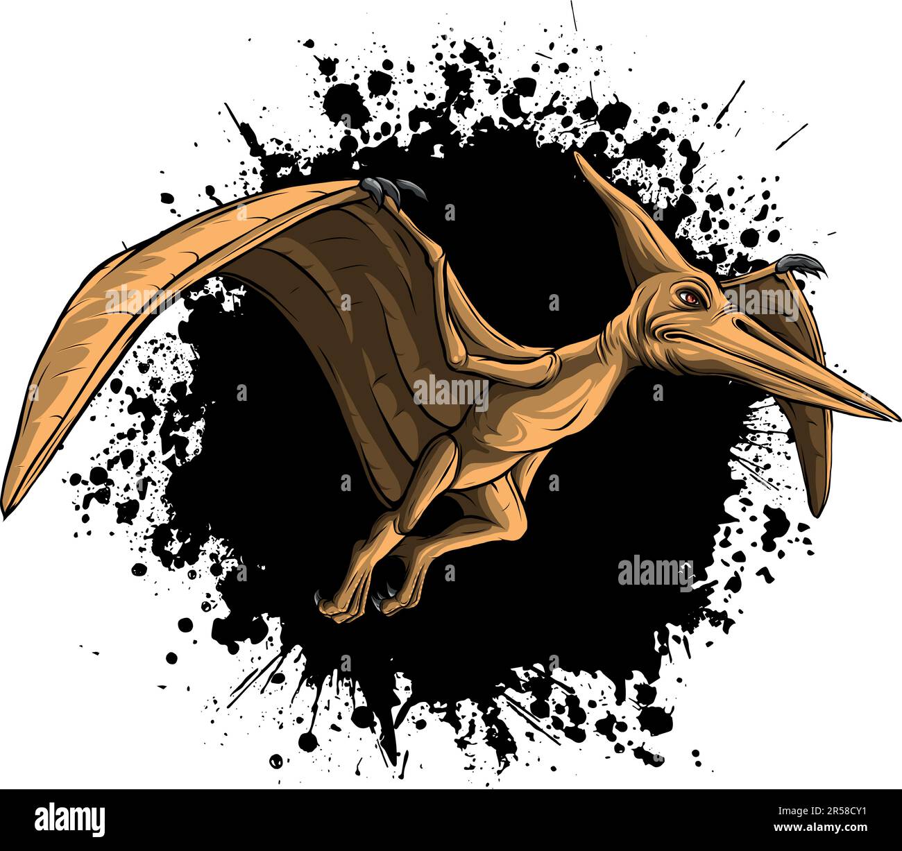 Artwork of the pterosaur, Pteranodon sp