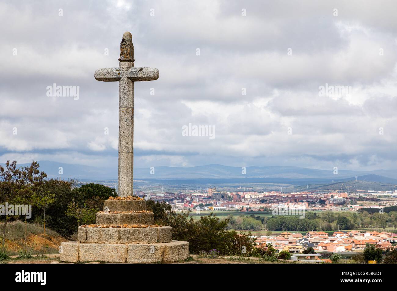 Crucero de Santo Toribio, san Justo de la Vega, Leon Spain Stock Photo