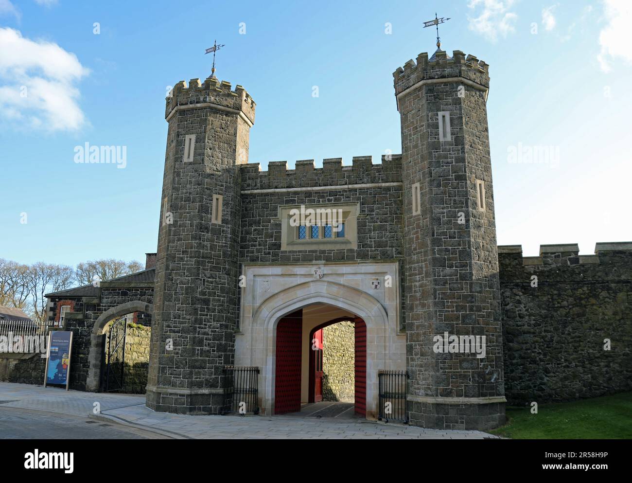 Barbican Gate Lodge in Antrim Town Stock Photo Alamy