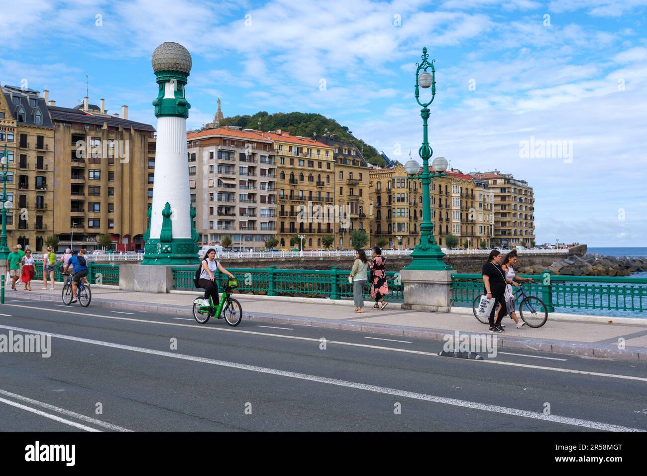Donostia-San Sebastian, Spain - 15 September 2022: Kursaal zubia Bridge Stock Photo