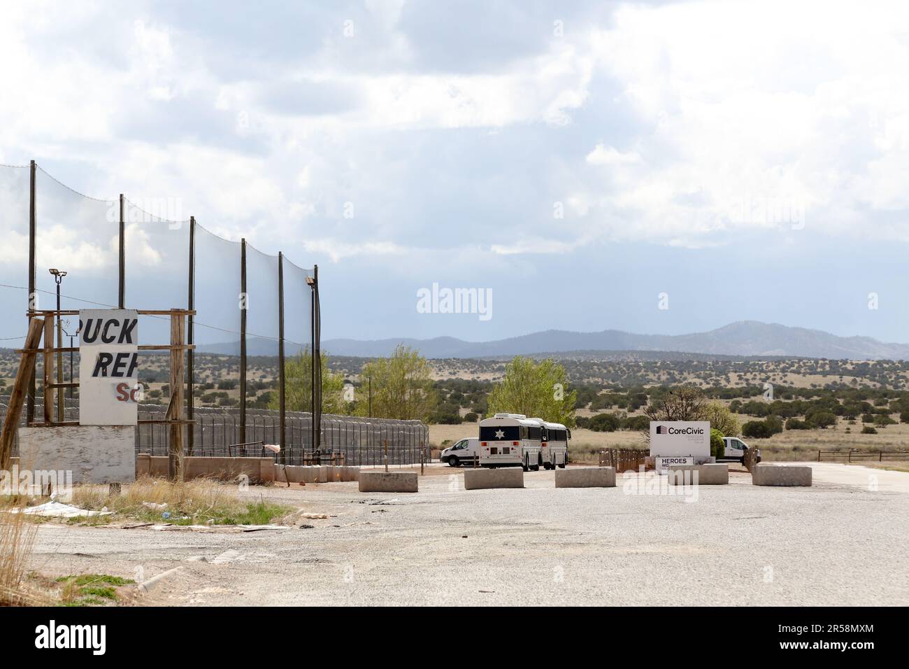 Cibola County Correctional Center in Milan, New Mexico Stock Photo