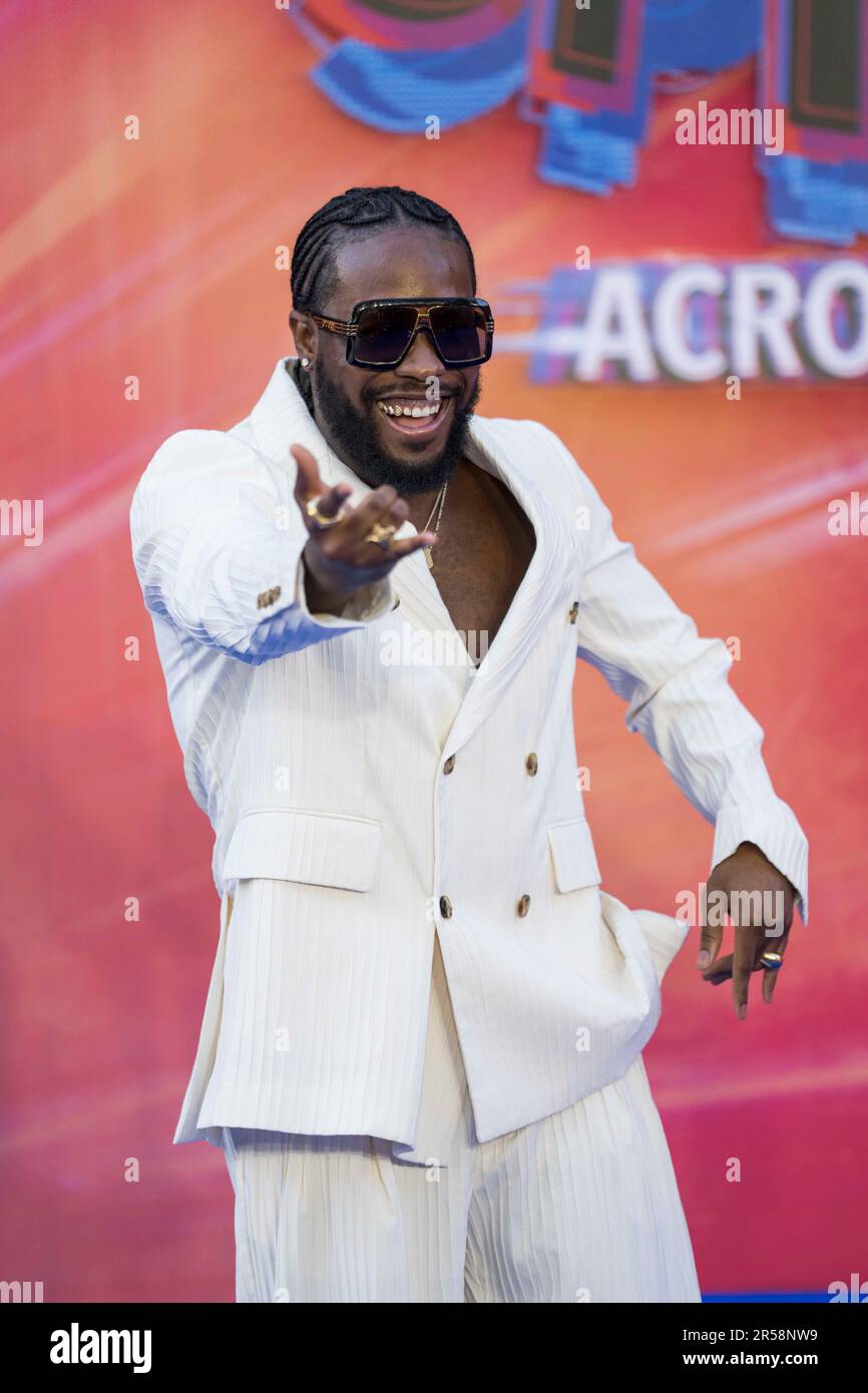 Shameik Moore poses for photographers upon arrival for the Gala