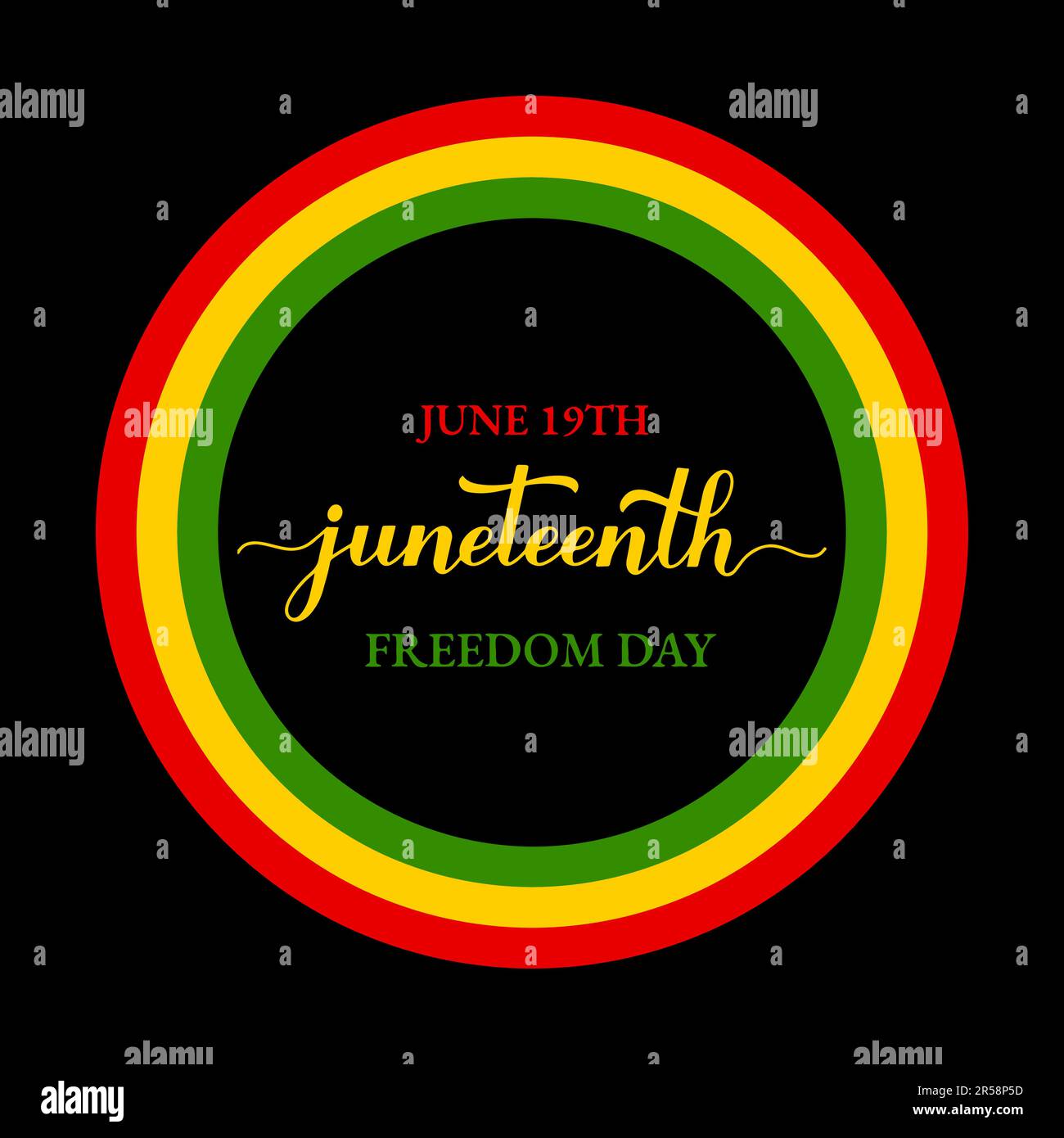 Juneteenth Sign. African American Holiday On June 19. Vector Template ...