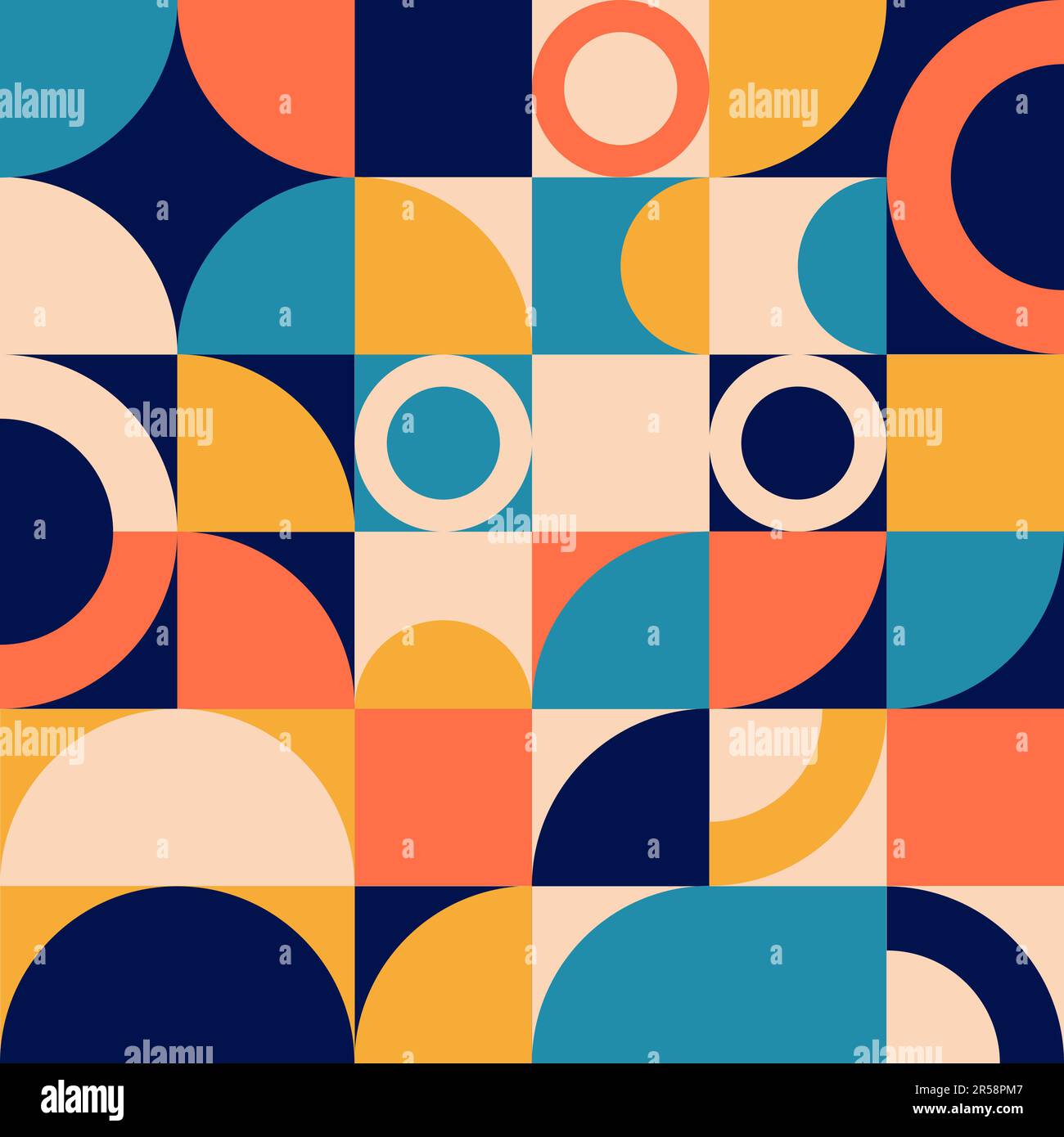Bauhaus Colorful Design For Pattern. Vector Illustration  Stock Vector