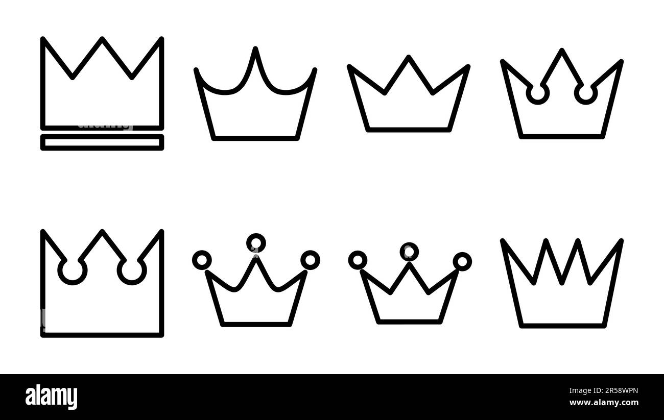Crown icon set. crown vector icon Stock Vector Image & Art - Alamy