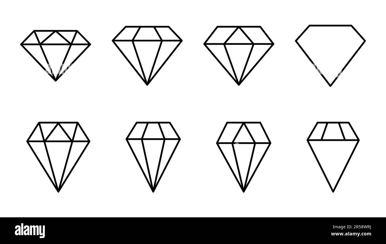 Set diamond Stock Vector Images - Alamy