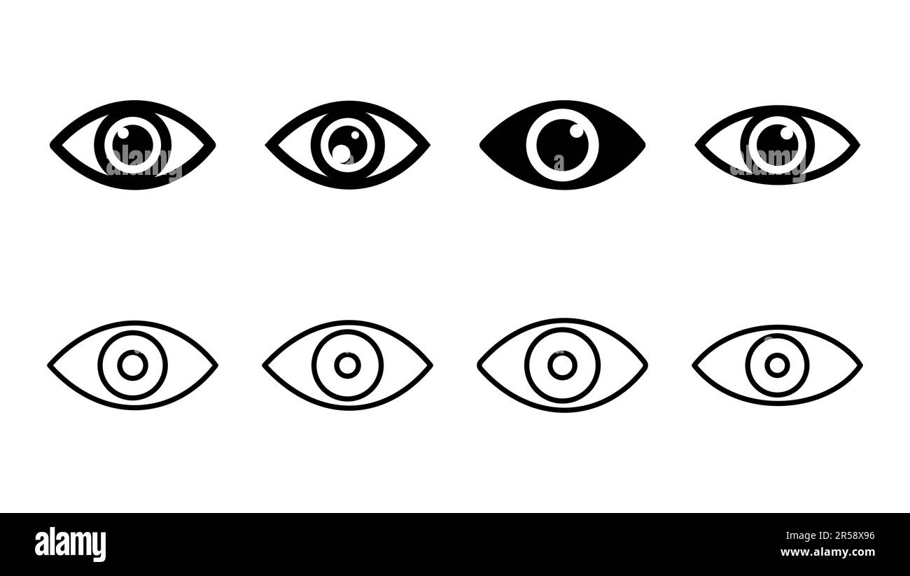 Eye icon set. Eye vector icon. Look and Vision icon Stock Vector Image ...