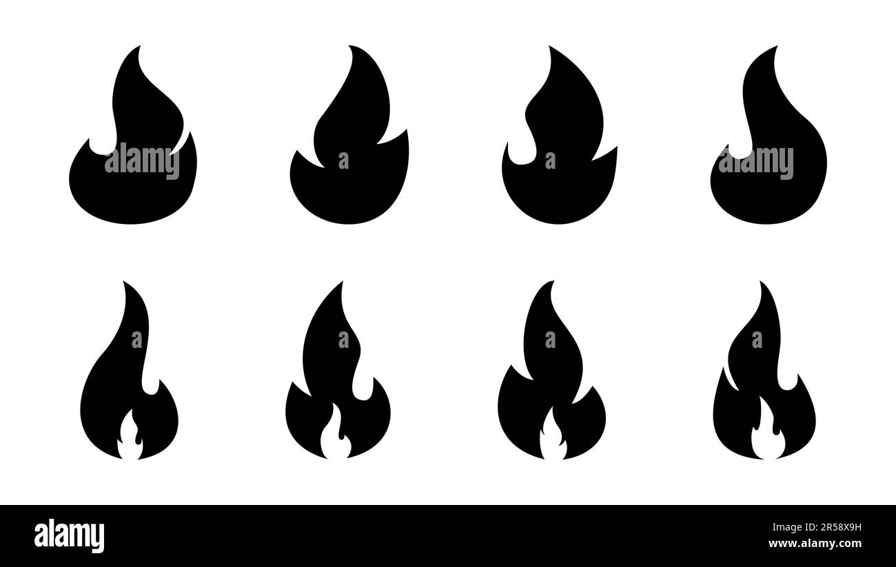 Fire icon set. fire vector icon Stock Vector Image & Art - Alamy