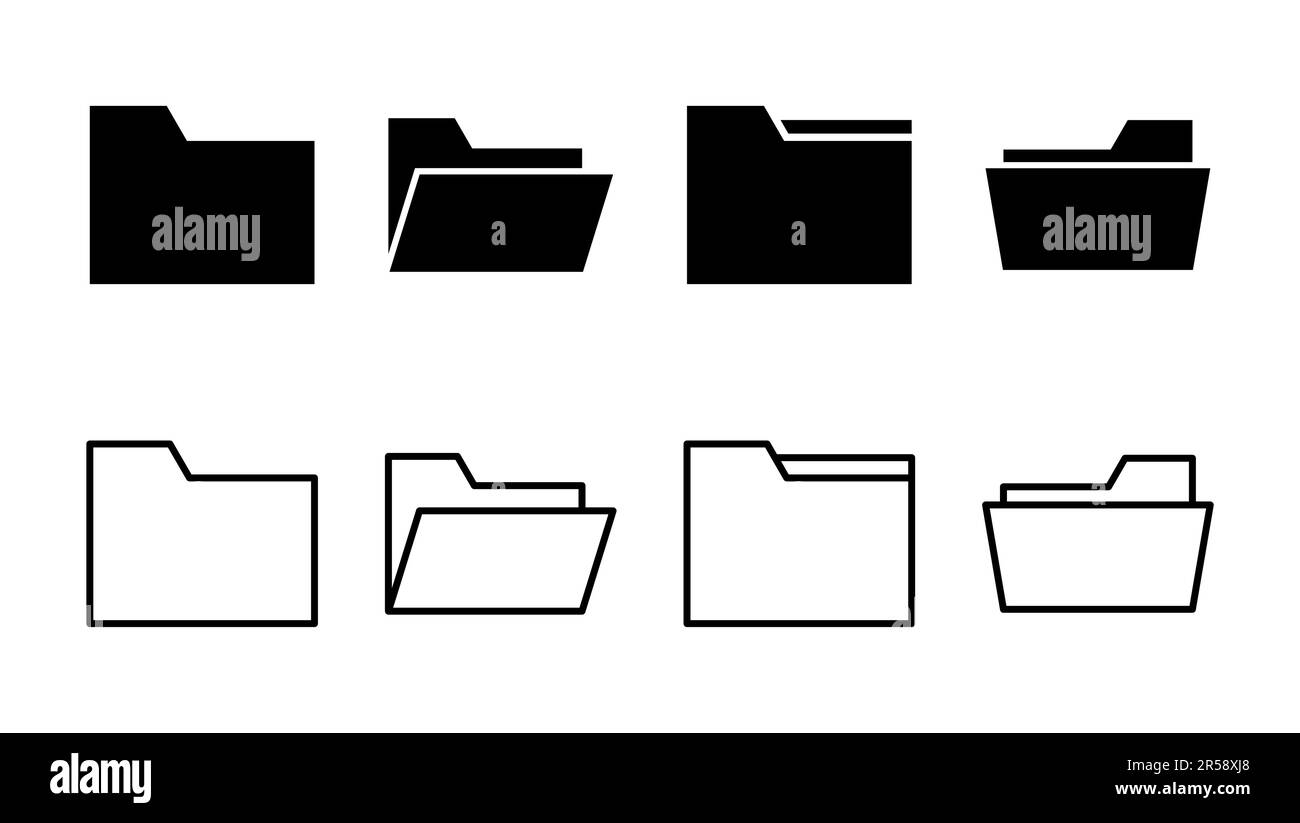 Folder icon set. folder vector icon Stock Vector Image & Art - Alamy