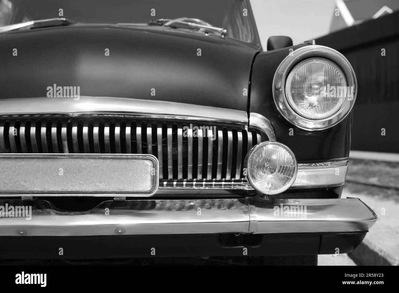 Vintage teal car Black and White Stock Photos & Images - Alamy