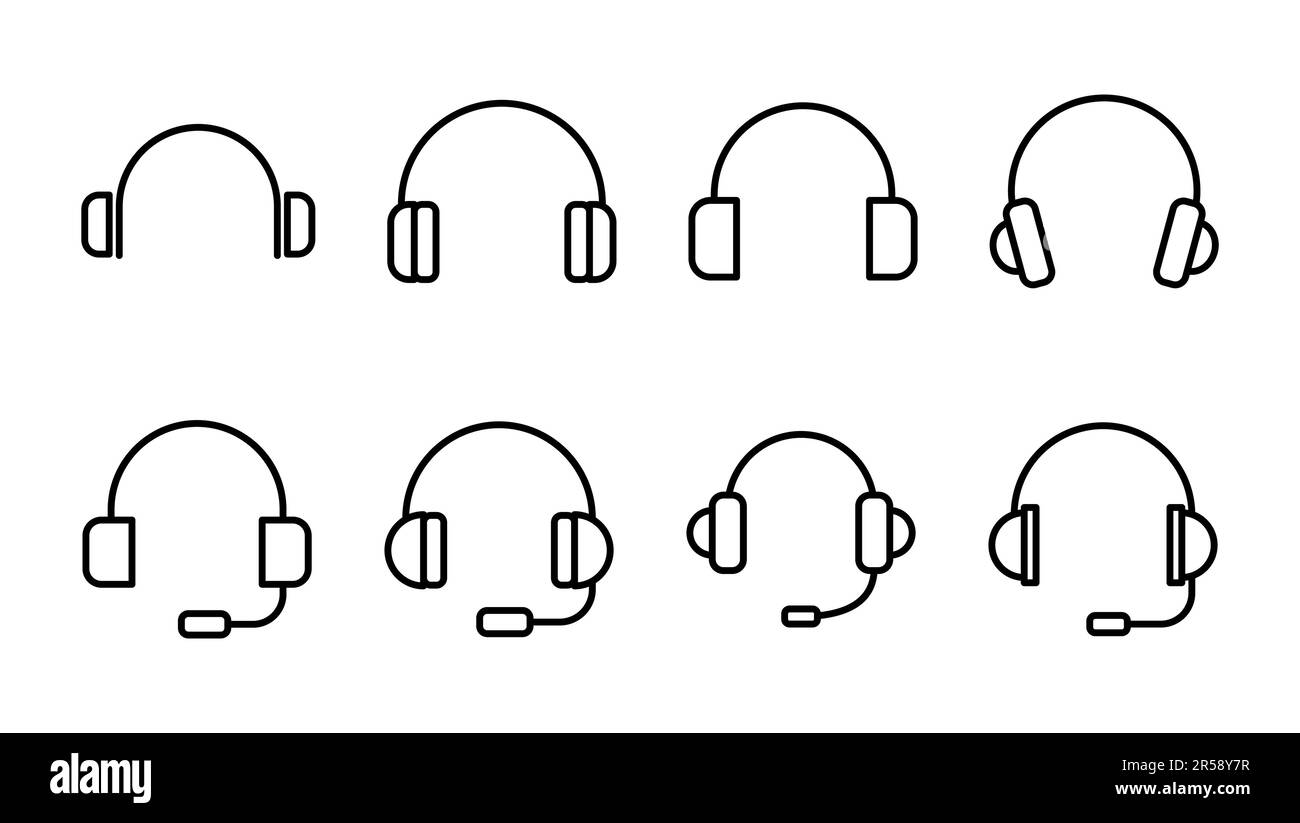 Headphone icon vector. Headset icon symbols Stock Vector Image & Art