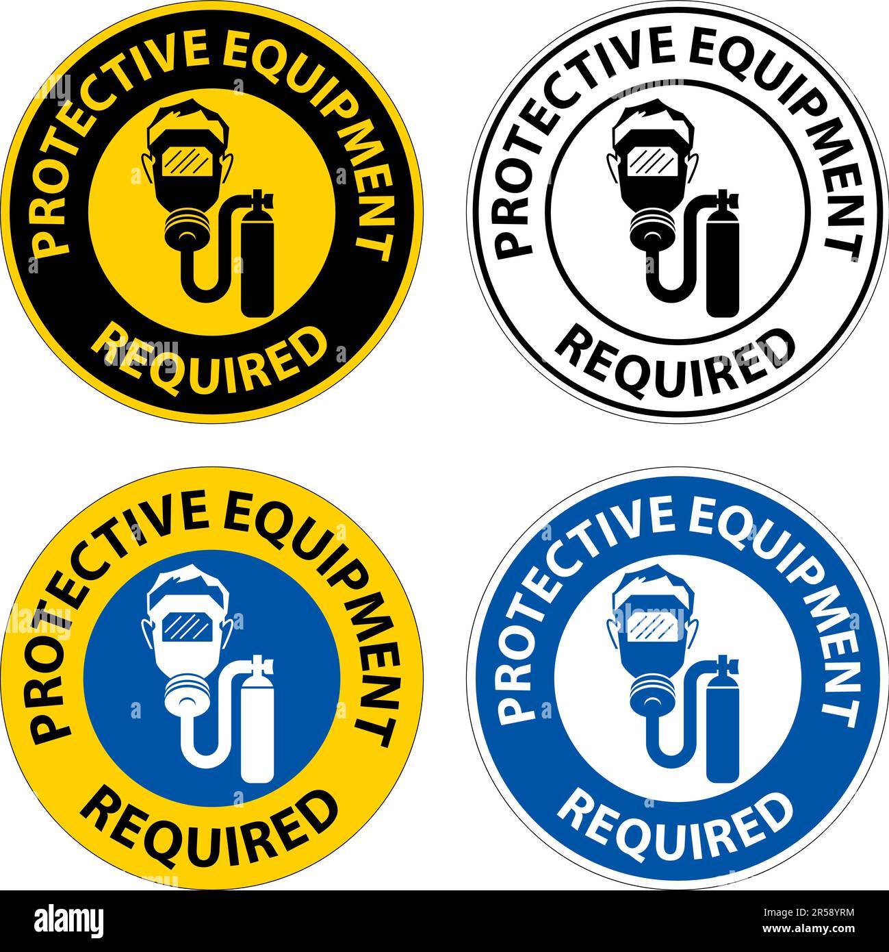 Symbol Floor Sign, Protective Equipment Required Stock Vector Image