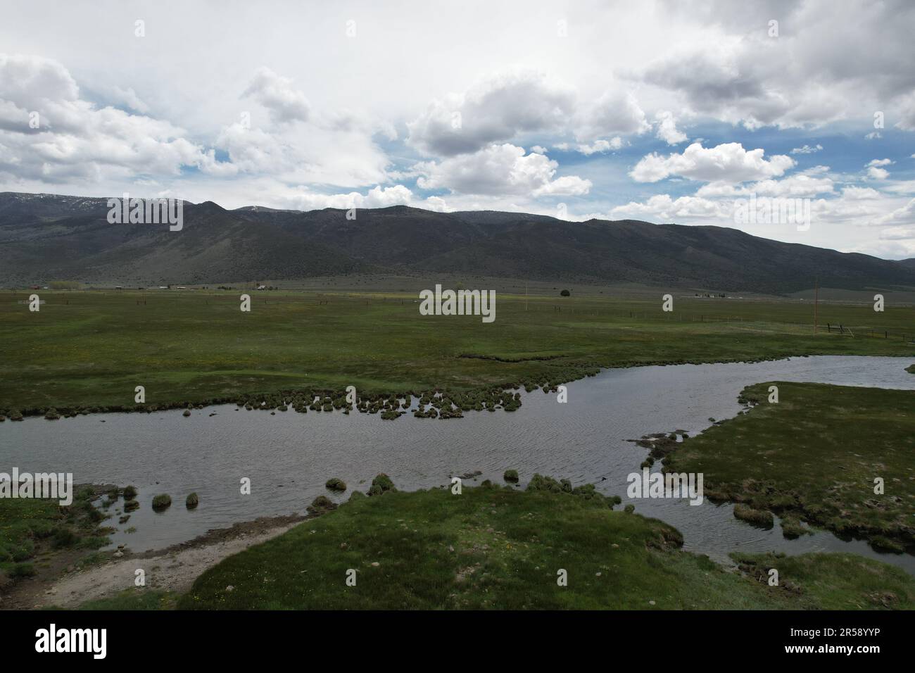 Aerial photo of Koosharem lake, Utah Stock Photo Alamy