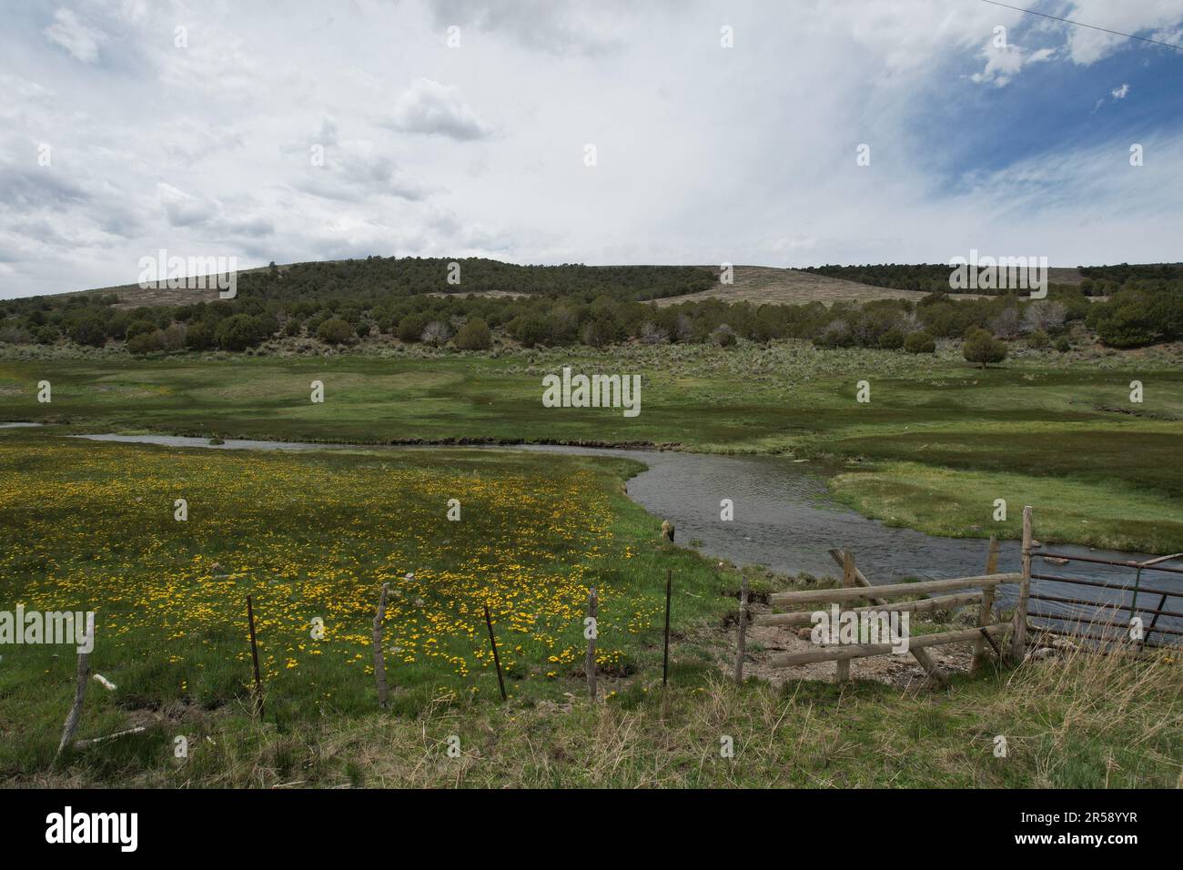 Aerial photo of Koosharem lake, Utah Stock Photo Alamy