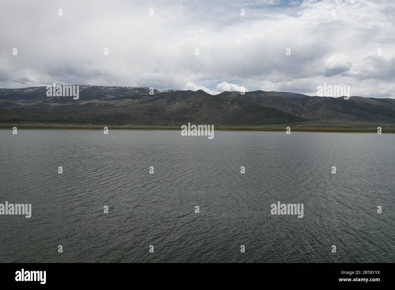 Aerial photo of Koosharem lake, Utah Stock Photo Alamy