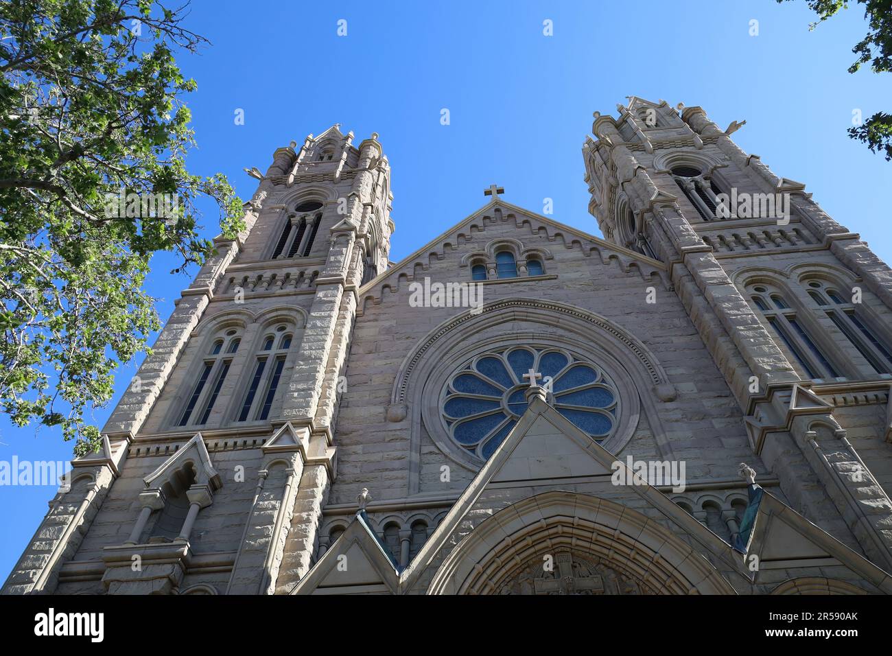3-20-2022: Salt Lake city, Utah: Cathedral of Madeleine Salt Lake city, Utah Stock Photo