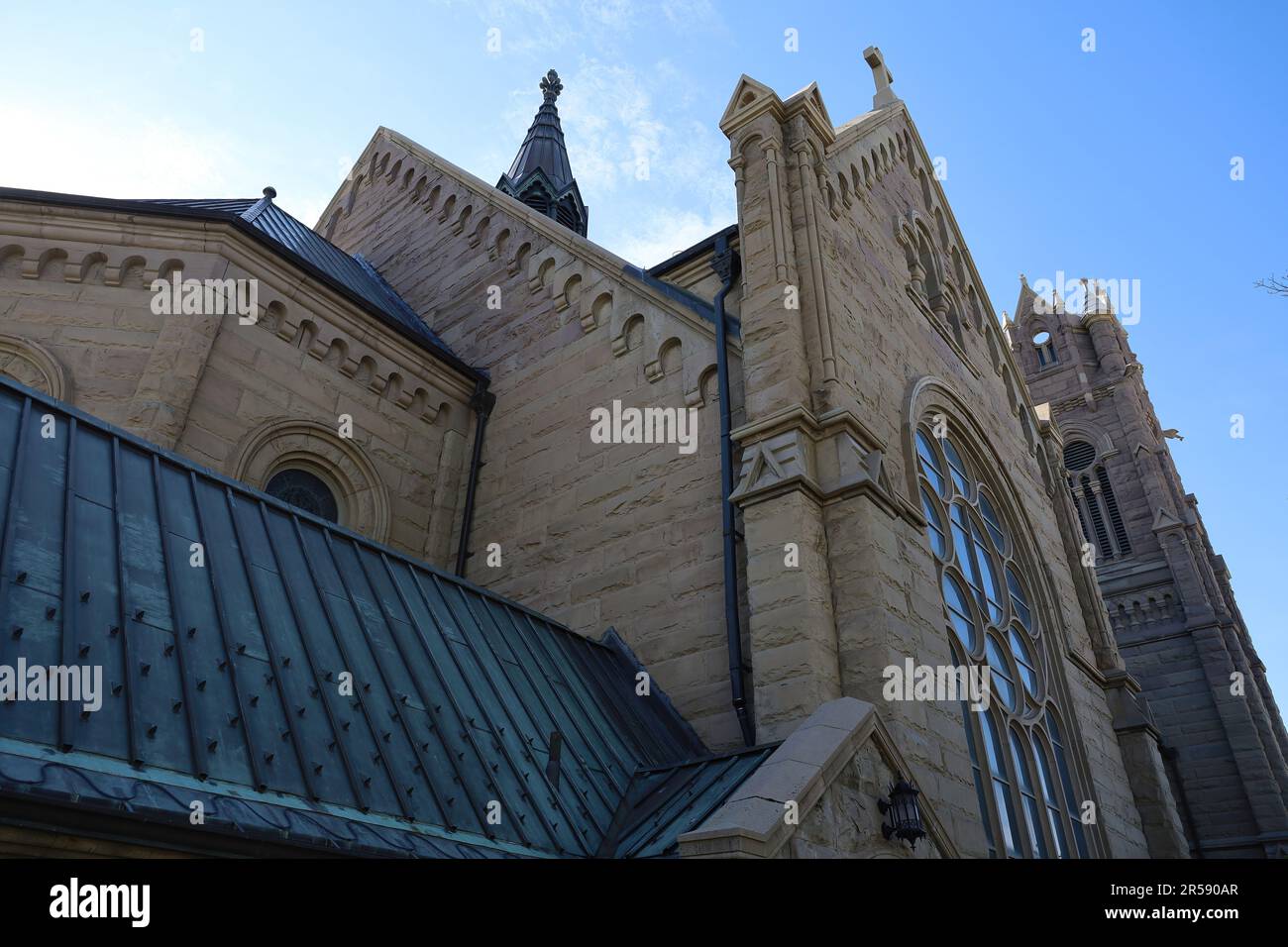 3-20-2022: Salt Lake city, Utah: Cathedral of Madeleine Salt Lake city, Utah Stock Photo